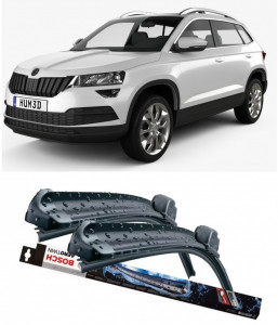 Set 2 stergatoare parbriz Bosch Aerotwin 600/475mm compatibile cu Skoda KAROQ (NU7, ND7) (2017) Bosch accesorii pentru autoturismul tau - masina v213298