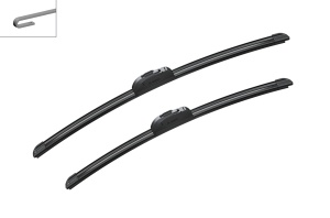 Set 3 stergatoare AUDI A3 (8L1) din 1996 - 2003, pentru parbriz si luneta fata si spate auto, Bosch Twin, din cauciuc siliconat rezistent, 4 Stickere Auto AUDI v11800