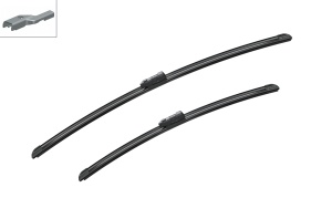 Set 3 stergatoare BMW Seria X5 (G05, F95) din 2018 - 2023, pentru parbriz si luneta fata si spate auto, Bosch Aerotwin, din cauciuc siliconat rezistent, 4 Stickere Auto BMW v6748