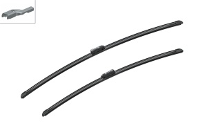 Set 3 stergatoare CITROEN C4 II (NC_) din 2009 - 2018, pentru parbriz si luneta fata si spate auto, Bosch Twin, din cauciuc siliconat rezistent, 4 Stickere Auto CITROEN v7588