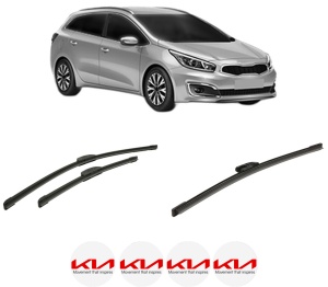 Set 3 stergatoare KIA CEED Sportswagon (CD) din 2018-2024, pentru parbriz si luneta fata si spate auto, Bosch Aerotwin-Aerotwin Retrofit, din cauciuc siliconat rezistent, 4 Stickere Auto KIA - Img 2