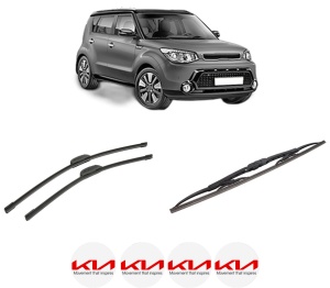 Set 3 stergatoare KIA SOUL II (PS) din 2014-2018, pentru parbriz si luneta fata si spate auto, Bosch Twin-Aerotwin Retrofit, din cauciuc siliconat rezistent, 4 Stickere Auto KIA - Img 2