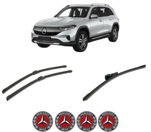 Set 3 stergatoare MERCEDES-BENZ EQB (X243) din 2021-2024, pentru parbriz si luneta fata si spate auto, Bosch Aerotwin-Aerotwin, din cauciuc siliconat rezistent, 4 Stickere Auto MERCEDES-BENZ - Img 2