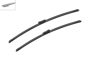 Set 3 stergatoare MERCEDES-BENZ VIANO (W639) din 2003 - 2007, pentru parbriz si luneta fata si spate auto, Bosch Twin, din cauciuc siliconat rezistent, 4 Stickere Auto MERCEDES-BENZ v10324