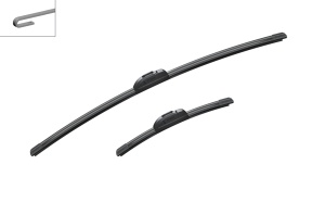 Set 3 stergatoare MITSUBISHI COLT VI (Z3_A, Z2_A) din 2004 - 2012, pentru parbriz si luneta fata si spate auto, Bosch Twin, din cauciuc siliconat rezistent, 4 Stickere Auto MITSUBISHI v8440