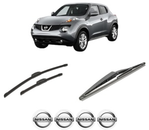 Set 3 stergatoare NISSAN JUKE Van (F15) din 2010-2019, pentru parbriz si luneta fata si spate auto, Bosch Twin-Aerotwin Retrofit, din cauciuc siliconat rezistent, 4 Stickere Auto NISSAN - Img 2