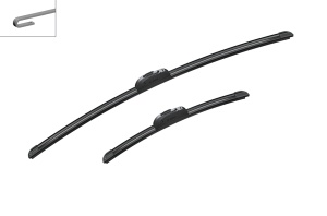 Set 3 stergatoare NISSAN MICRA V (K14) din 2016, pentru parbriz si luneta fata si spate auto, Bosch Twin, din cauciuc siliconat rezistent, 4 Stickere Auto NISSAN v11452