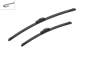 Set 3 stergatoare NISSAN PATHFINDER III (R51) din 2005 - 2010, pentru parbriz si luneta fata si spate auto, Bosch Twin, din cauciuc siliconat rezistent, 4 Stickere Auto NISSAN v5656