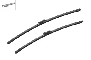Set 3 stergatoare Volkswagen CRAFTER 30-50 Platform/Chassis (2F_) din 2006 - 2016, pentru parbriz si luneta fata si spate auto, Bosch Aerotwin, din cauciuc siliconat rezistent, 4 Stickere Auto VW v7012
