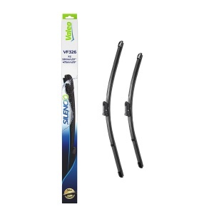 Set 3 stergatoare Volkswagen POLO IV (9N_, 9A_) din 2001 - 2009, pentru parbriz si luneta fata si spate auto, Valeo Silencio Xtrm, din cauciuc siliconat rezistent, 4 Stickere Auto VW v14979