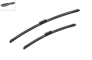 Set 3 stergatoare Volkswagen T-CROSS (C11, D31) din 2018, pentru parbriz si luneta fata si spate auto, Bosch Aerotwin, din cauciuc siliconat rezistent, 4 Stickere Auto VW v5212
