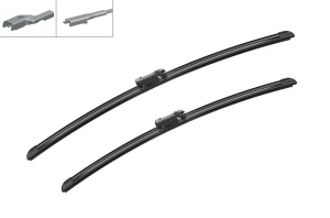 Set 3 stergatoare Volkswagen TIGUAN VAN (5N_) din 2007 - 2018, pentru parbriz si luneta fata si spate auto, Bosch Aerotwin, din cauciuc siliconat rezistent, 4 Stickere Auto VW v7168