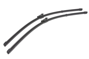 Set 3 stergatoare Volkswagen TRANSPORTER T5 Bus (7HB, 7HJ, 7EB, 7EJ) din 2003 - 2015, pentru parbriz si luneta fata si spate auto, Valeo Silencio, din cauciuc siliconat rezistent, 4 Stickere Auto VW v12210