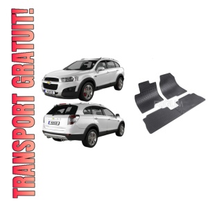 Set 4 covorase Chevrolet Captiva 2006-2018, din cauciuc 100%, compatibile cu autoturismul CHEVROLET Captiva