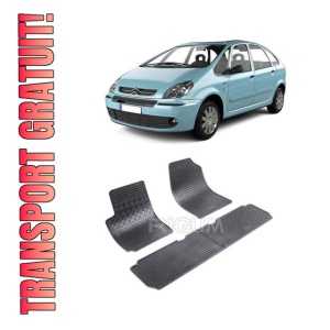 Set 4 covorase Citroen Xsara Picasso 2000-2010, din cauciuc 100%, compatibile cu autoturismul CITROEN Xsara