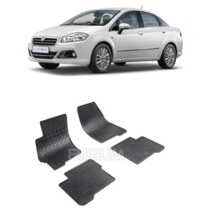 Set 4 covorase Fiat Linea 2007-2018, din cauciuc 100%, compatibile cu autoturismul FIAT Linea v1650