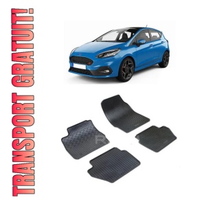 Set 4 covorase Ford Fiesta 2008-2017, din cauciuc 100%, compatibile cu autoturismul FORD Fiesta