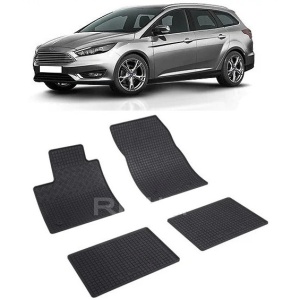 Set 4 covorase Ford Focus 2018-prezent, din cauciuc 100%, compatibile cu autoturismul FORD Focus v906
