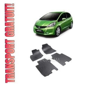 Set 4 covorase Honda Jazz 2008-2015, din cauciuc 100%, compatibile cu autoturismul HONDA Jazz