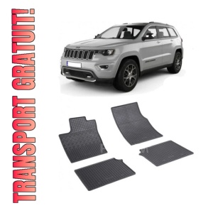 Set 4 covorase Jeep Grand Cherokee 2011-2013, din cauciuc 100%, compatibile cu autoturismul JEEP Grand
