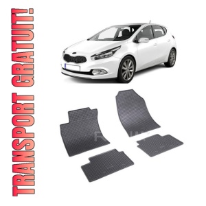 Set 4 covorase Kia Ceed 2018-prezent, din cauciuc 100%, compatibile cu autoturismul KIA Ceed