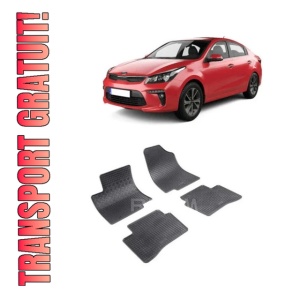 Set 4 covorase Kia Rio 2011-2017, din cauciuc 100%, compatibile cu autoturismul KIA Rio