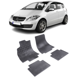 Set 4 covorase Mercedes A-Klasse 2004-2012, din cauciuc 100%, compatibile cu autoturismul MERCEDES A-Klasse v2745