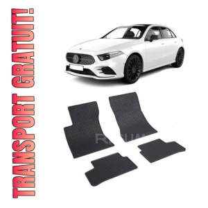 Set 4 covorase Mercedes Cla 2023-prezent, din cauciuc 100%, compatibile cu autoturismul MERCEDES CLA