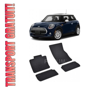 Set 4 covorase Mini Cooper 3-Usi / 5-Usi Se 2020-prezent, din cauciuc 100%, compatibile cu autoturismul MINI cooper