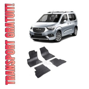 Set 4 covorase Opel Combo 5M 2012-2022, din cauciuc 100%, compatibile cu autoturismul OPEL Combo