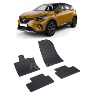Set 4 covorase Renault Captur Hybrid 2020-prezent, din cauciuc 100%, compatibile cu autoturismul RENAULT Captur v3076