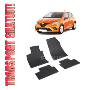 Set 4 covorase Renault Clio Hb/Grantour V 2019-prezent, din cauciuc 100%, compatibile cu autoturismul RENAULT Clio
