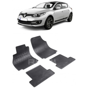 Set 4 covorase Renault Megane Hatchback 2009-2015, din cauciuc 100%, compatibile cu autoturismul RENAULT Megane v2895