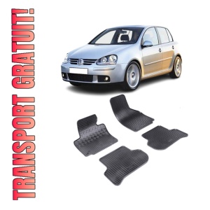 Set 4 covorase Volkswagen Golf Plus 2003-2012, din cauciuc 100%, compatibile cu autoturismul Volkswagen Golf