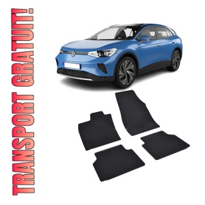 Set 4 covorase Volkswagen Id.4 2021-prezent, din cauciuc 100%, compatibile cu autoturismul Volkswagen ID.4