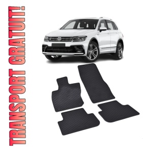 Set 4 covorase Volkswagen Tiguan Phev 2024-prezent, din cauciuc 100%, compatibile cu autoturismul Volkswagen Tiguan