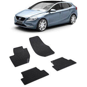Set 4 covorase Volvo V40 2012-2019, din cauciuc 100%, compatibile cu autoturismul VOLVO V40 v5645