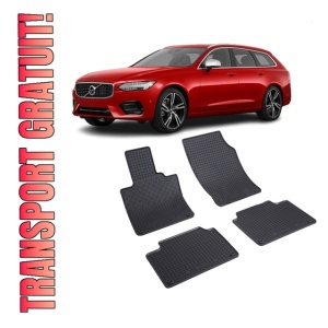 Set 4 covorase Volvo V90 2016-prezent, din cauciuc 100%, compatibile cu autoturismul VOLVO V90