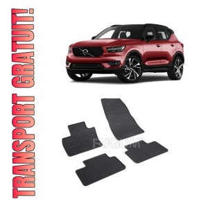 Set 4 covorase Volvo Xc40 2018-prezent, din cauciuc 100%, compatibile cu autoturismul VOLVO XC40