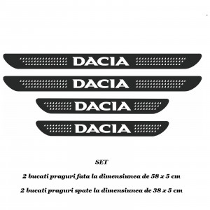 Set 4 protectii praguri auto autoadezive Dacia model 3 si breloc Succes, accesorii pentru autoturismul tau - masina v249028