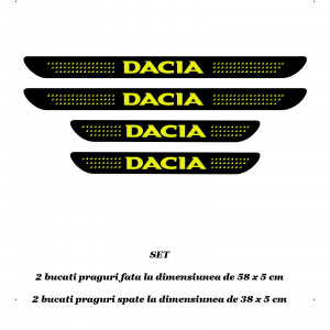 Set 4 protectii praguri auto autoadezive Dacia model 3 si breloc Succes, accesorii pentru autoturismul tau - masina v249030