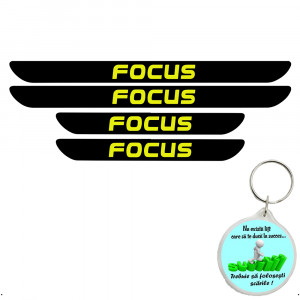 Set 4 protectii praguri auto autoadezive Focus si breloc Succes, accesorii pentru autoturismul tau - masina v246517