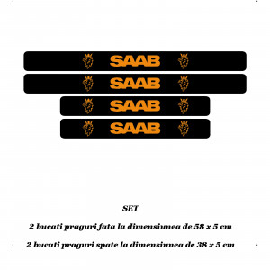 Set 4 protectii praguri auto, autoadezive Saab si breloc Succes, accesorii pentru autoturismul tau - masina v247154