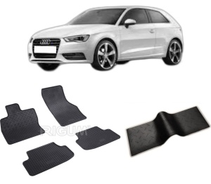 Set 5 covorase AUDI A3 8V din 08.2012-03.2020, cu covoras tunel median, CAROSERIE SPORTBACK, Presuri cauciuc 100%, compatibil cu autoturismul AUDI A3 8V, Rigum - Img 2