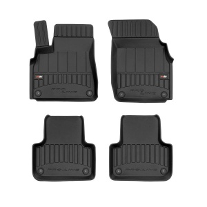 Set 5 covorase auto AUDI Q7 (4MB, 4MG, 4MQ) din 2005-2013, cu covoras tunel median, presuri auto din cauciuc, 4x Stickere auto cu AUDI - Img 3