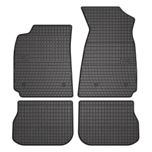Set 5 covorase auto BMW Seria 3 (E90) din 1998-2010, cu covoras tunel median, presuri auto din cauciuc, 4x Stickere auto cu BMW - Img 3