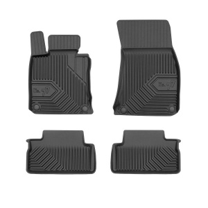 Set 5 covorase auto BMW Seria 4 Convertible (F33, F83) din 2011-2019, cu covoras tunel median, presuri auto din cauciuc, 4x Stickere auto cu BMW - Img 3