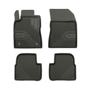 Set 5 covorase auto CITROEN C3 III (SX) din 2019-2023, cu covoras tunel median, presuri auto din cauciuc, 4x Stickere auto cu CITROEN - Img 3