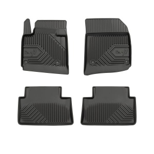 Set 5 covorase auto CITROEN C5 III Break (RW_) din 2010-2018, cu covoras tunel median, presuri auto din cauciuc, 4x Stickere auto cu CITROEN - Img 3