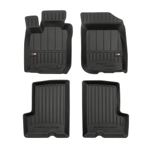Set 5 covorase auto DACIA DUSTER (HS_) din 2010-2018, cu covoras tunel median, presuri auto din cauciuc, 4x Stickere auto cu DACIA - Img 3